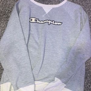 champion grey crewneck